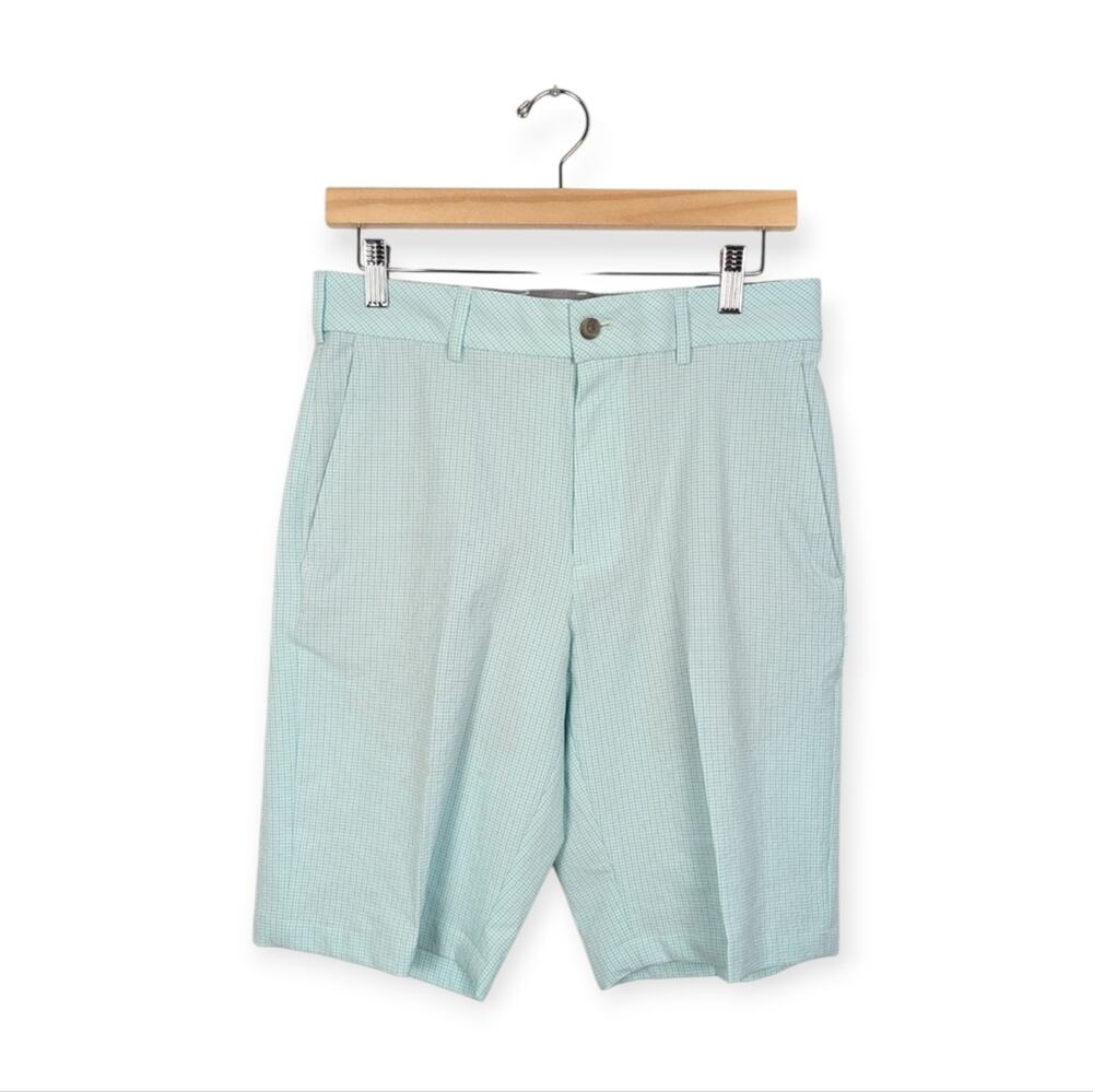 Walter Hagen Golf Shorts 30 Light Green Seersucker Lightweight Performance NWT